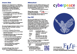 Cyberpeace-Flyer